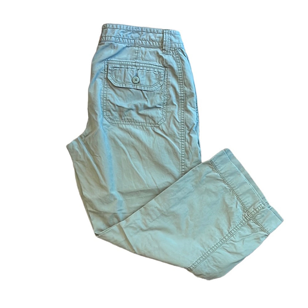 Brown/Green Capris with Adjustable Leg Length Size 8